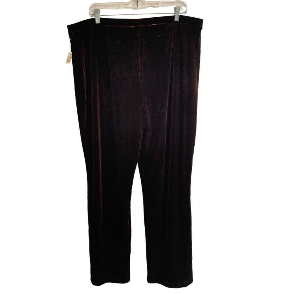 Avenue high rise brown velvet pull on wide leg pants women’s 18/20 NEW holiday